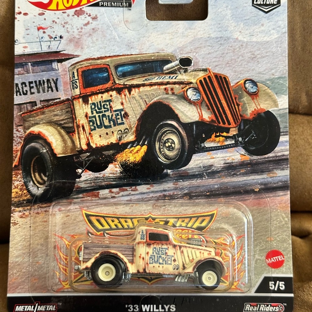 Cream and Orange Monster Truck Toy Vehicle